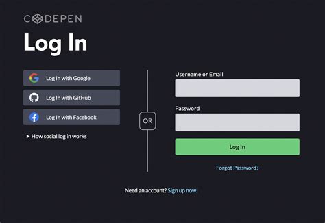 codepen|codepen log in.